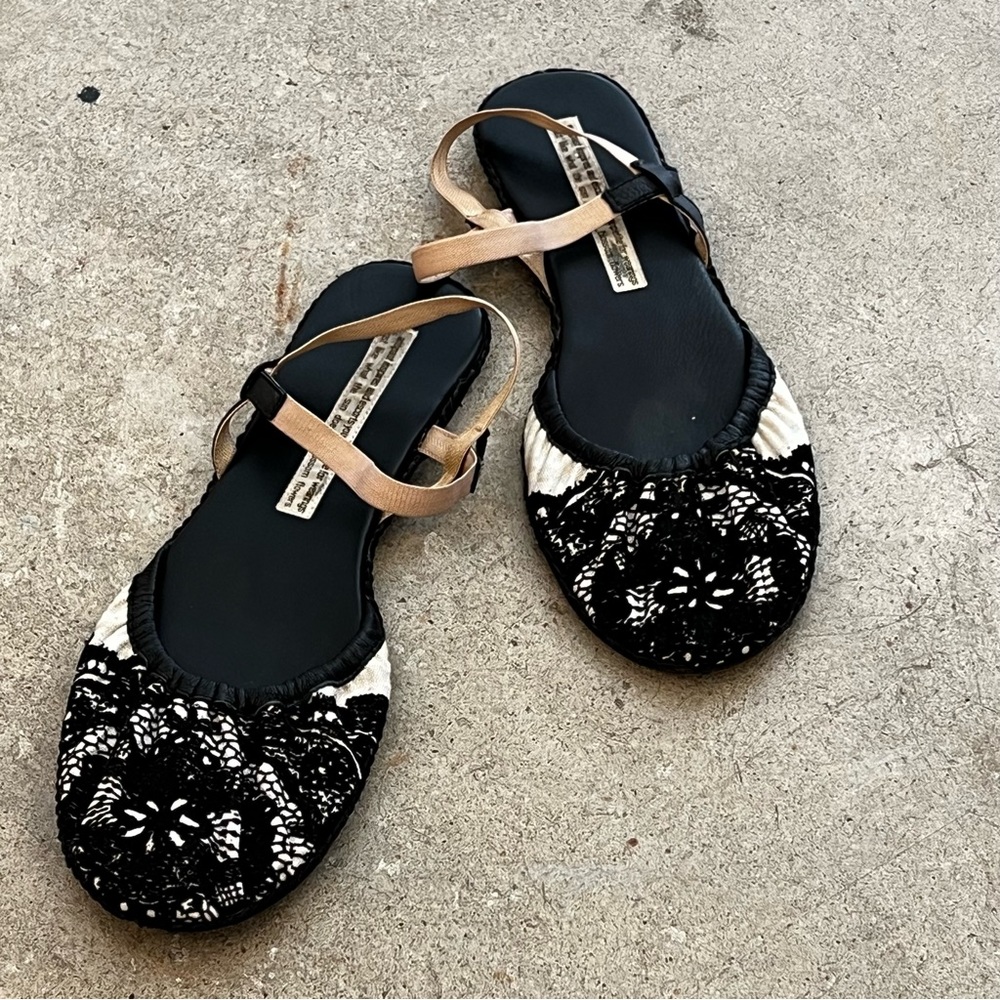 Antipast Ballet Flat with Lace Pattern 39